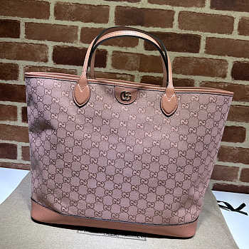  Gucci Ophidia GG Canvas Tote Pink Size 40 x 33 x 19 cm