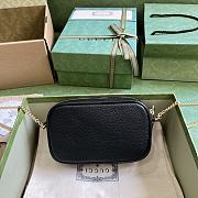 Gucci GG Marmont Super Mini Shoulder Bag Black Size 11 x 18.5 x 4 cm - 3