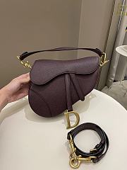 Dior Saddle Bag Amaranth  Grained Calfskin Size 26 x 20 x 7 cm - 1