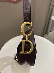Dior Saddle Bag Amaranth  Grained Calfskin Size 26 x 20 x 7 cm - 6