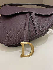 Dior Saddle Bag Amaranth  Grained Calfskin Size 26 x 20 x 7 cm - 2