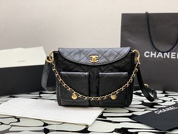 Chanel 24P Hobo Black Bag 21 x 30 x 5 cm