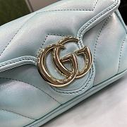 Gucci GG Marmont Super Mini Bag Blue Size 10 x 16.5 x 4.5 cm - 2
