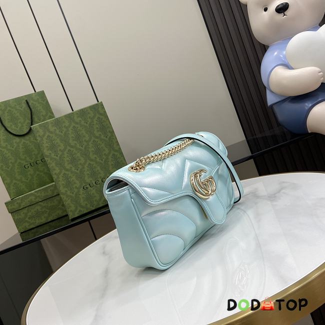 Gucci GG Marmont Small Bag Blue Size 26 cm - 1