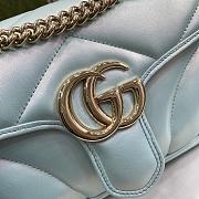 Gucci GG Marmont Small Bag Blue Size 26 cm - 3