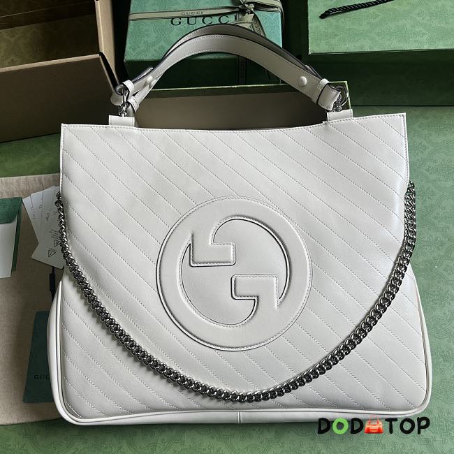 Gucci Blondie Medium Tote Bag White Size 34.5 x 41 x 8 cm - 1