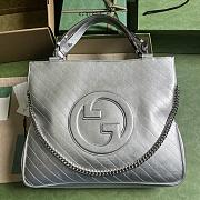 Gucci Blondie Medium Tote Bag Silver Size 34.5 x 41 x 8 cm - 1