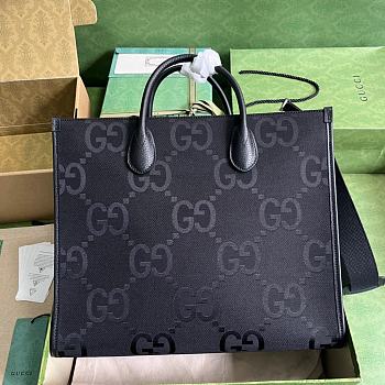 Gucci Jumbo GG Tote Bag Black Size 37 x 32.5 x 15 cm