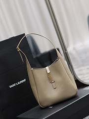YSL Le 5A7 Underarm Bag Khaki Size 23 × 22 × 8.5 cm - 4