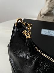 Prada Hobo Bag Cowhide Leather Black Size 22 x 18 x 6 cm - 6