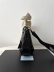 Prada Hobo Bag Cowhide Leather Black Size 22 x 18 x 6 cm - 5