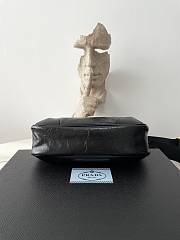 Prada Hobo Bag Cowhide Leather Black Size 22 x 18 x 6 cm - 4