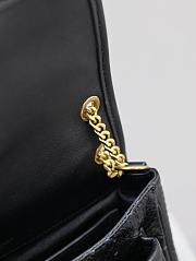 YSL Niki Black Snake Grain Cowhide With Gold Buckle Size 22 × 16.5 × 12 cm - 5