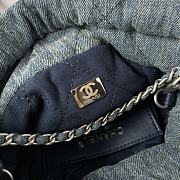 Chanel Denim 22 Bag With Pearl Size 19 x 20 x 6 cm  - 2