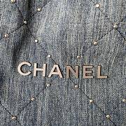 Chanel Denim 22 Bag With Pearl Size 35 x 37 x 8 cm - 2