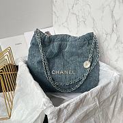 Chanel Denim 22 Bag With Pearl Size 39 x 42 x 8 cm - 1