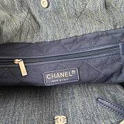 Chanel Denim 22 Bag With Pearl Size 39 x 42 x 8 cm - 5