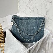 Chanel Denim 22 Bag With Pearl Size 39 x 42 x 8 cm - 3