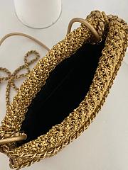 Chanel Mini 22bag Gold Woven Cowhide Bag Size 23 x 18.5 x 6 cm - 6