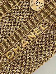 Chanel Mini 22bag Gold Woven Cowhide Bag Size 23 x 18.5 x 6 cm - 5