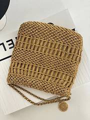 Chanel Mini 22bag Gold Woven Cowhide Bag Size 23 x 18.5 x 6 cm - 4