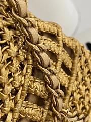 Chanel Mini 22bag Gold Woven Cowhide Bag Size 23 x 18.5 x 6 cm - 3