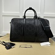 Gucci Jumbo GG Small Duffle Bag In Black Leather Size 45 x 29 x 25 cm - 1