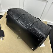 Gucci Jumbo GG Small Duffle Bag In Black Leather Size 45 x 29 x 25 cm - 6