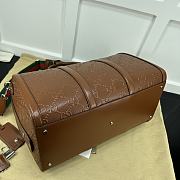 Gucci Jumbo GG Small Duffle Bag In Brown Leather Size 45 x 29 x 25 cm - 6