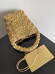 Bottega Veneta Small Cabat Bucket Bag Gold Size 26 x 13 x 21 cm - 5