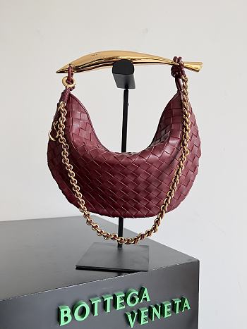 Bottega Veneta Sardine With Chain Red Size 33 x 20 x 4 cm