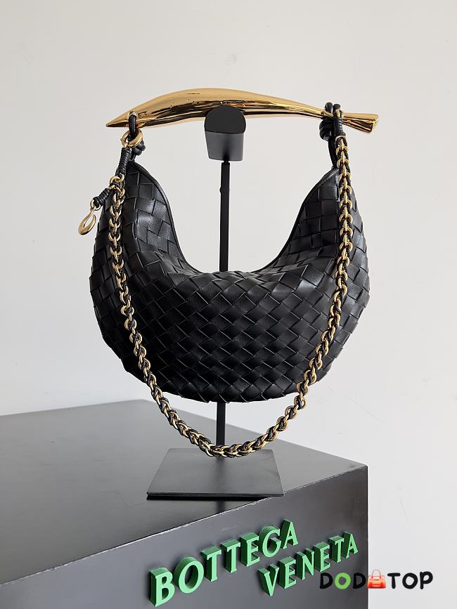 Bottega Veneta Sardine With Chain Black Size 33 x 20 x 4 cm - 1
