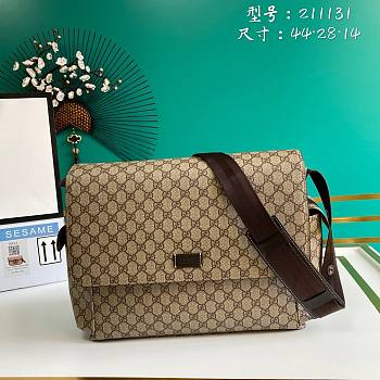 Gucci GG Plus Diaper Bag Beige Size 44 x 28 x 14 cm