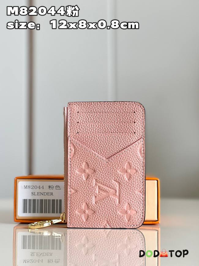Louis Vuitton LV Romy Card Holder Monogram Canvas Pink Size 12 x 8 x 0.8 cm - 1
