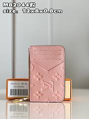 Louis Vuitton LV Romy Card Holder Monogram Canvas Pink Size 12 x 8 x 0.8 cm - 1