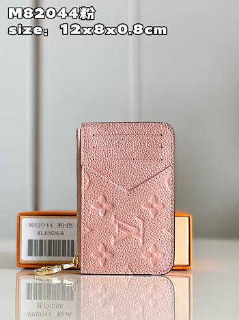 Louis Vuitton LV Romy Card Holder Monogram Canvas Pink Size 12 x 8 x 0.8 cm