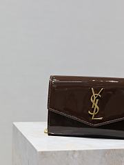 YSL Wallet On Chain Patent Leather Red Size 19 x 12 x 4 cm - 6