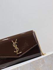 YSL Wallet On Chain Patent Leather Red Size 19 x 12 x 4 cm - 5
