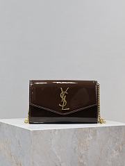 YSL Wallet On Chain Patent Leather Red Size 19 x 12 x 4 cm - 4