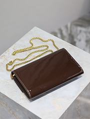 YSL Wallet On Chain Patent Leather Red Size 19 x 12 x 4 cm - 3