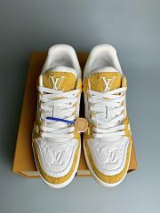 Louis Vuitton Men's Trainer Velcro Sneakers Yellow - 6