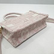 Dior Mini Book Tote Bag With Strap Pink Size 21.5 x 13 x 7.5 cm - 4