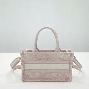 Dior Mini Book Tote Bag With Strap Pink Size 21.5 x 13 x 7.5 cm - 5