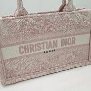 Dior Mini Book Tote Bag With Strap Pink Size 21.5 x 13 x 7.5 cm - 6