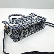 Dior Mini Book Tote Bag With Strap Blue Size 21.5 x 13 x 7.5 cm - 5