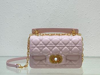 Dior Mini Dior Jolie Top Handle Bag Pink Size 22 x 14 x 8 cm