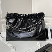 Chanel 22 Tote Handbag Silver Hardware Black Size 30 × 45 × 8 cm - 2