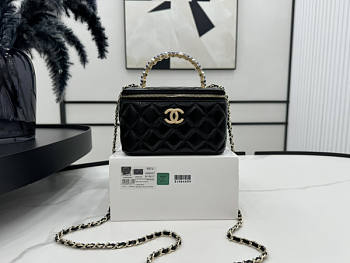 Chanel Small Vanity Black Chain Bag Size 9 x 17 x 8 cm