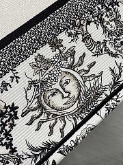 Dior Book Tote White and Black Toile de Jouy Soleil Embroidery Medium Size 36 cm - 5