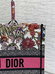 Dior Book Tote Flowers Embroidery Medium Size 36 cm - 6